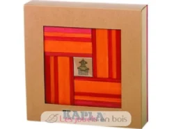 Coffret 40 planchettes rouges et orange avec livre d'art - Kapla
