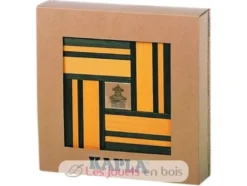 Coffret 40 planchettes vert et jaune avec livre - Kapla