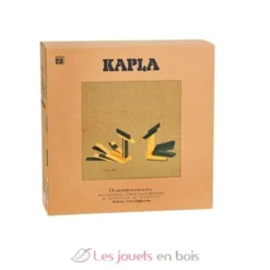 Coffret 40 planchettes vert et jaune avec livre - Kapla