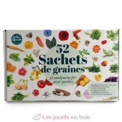 Coffret 52 sachets de graines à semer - Radis et Capucine