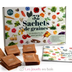 Coffret 52 sachets de graines à semer - Radis et Capucine