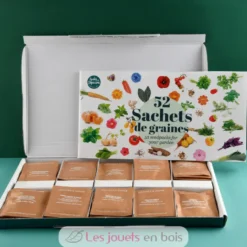 Coffret 52 sachets de graines à semer - Radis et Capucine