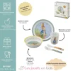 Coffret vaisselle en mélamine 5 pièces Pierre Lapin vert - Petit Jour