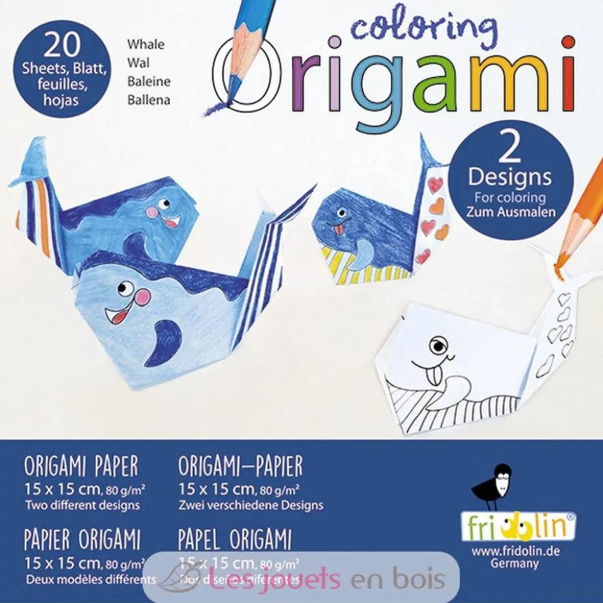 Coloring Origami - Baleine - Fridolin