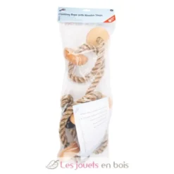 Corde à grimper avec marches en bois marron Small Foot Compagny