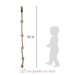 Corde à grimper avec marches en bois marron Small Foot Compagny