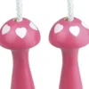 Corde à sauter rose coeur blanc - Vilac