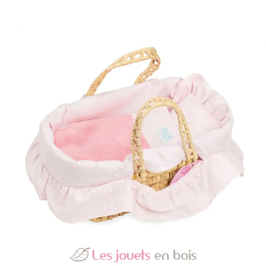 Couffin 28 cm garnissage rose - Petitcollin