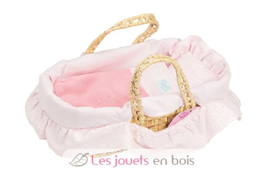 Couffin 28 cm garnissage rose - Petitcollin