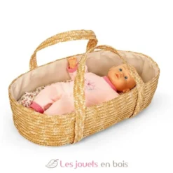 Couffin en osier tressé pour poupée 50 cm - ByAstrup