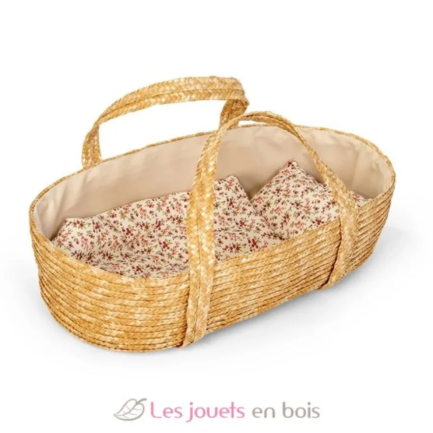 Couffin en osier tressé pour poupée 50 cm - ByAstrup