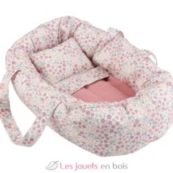 Couffin en tissu pour poupée rose - Little Dutch