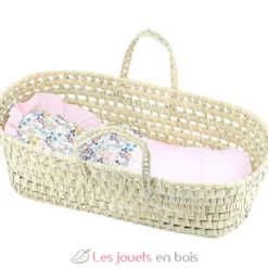 Couffin poupée 50 cm Liberty Rose - Petitcollin