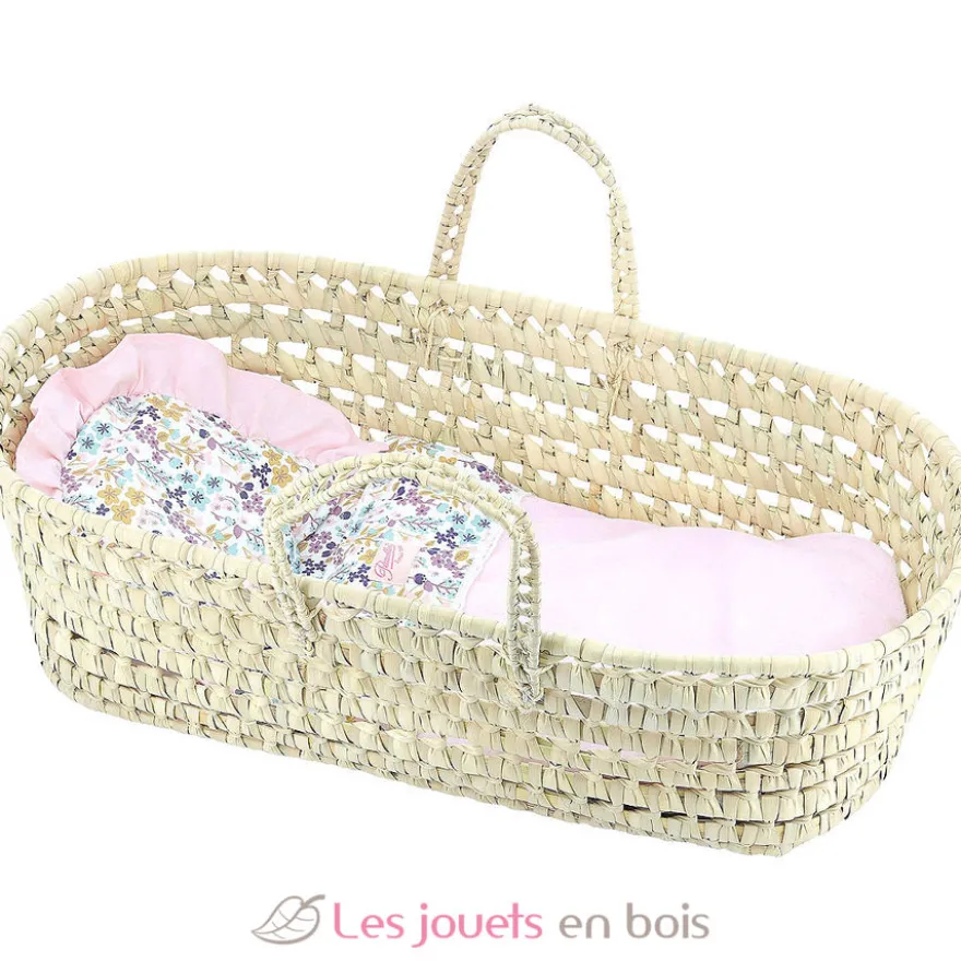 Couffin poupée 50 cm Liberty Rose - Petitcollin