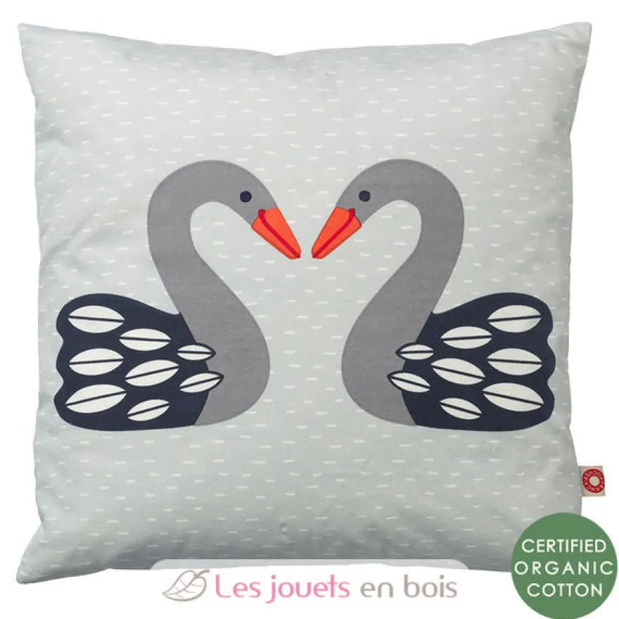 Coussin Almue Cygne gris foncé - Franck & Fischer