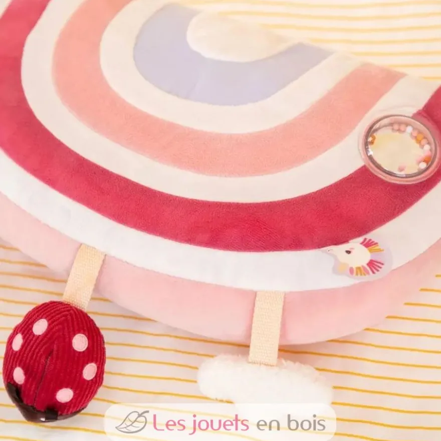 Coussin d'activités Lena la licorne rose - Jouet en tissu - Lilliputiens