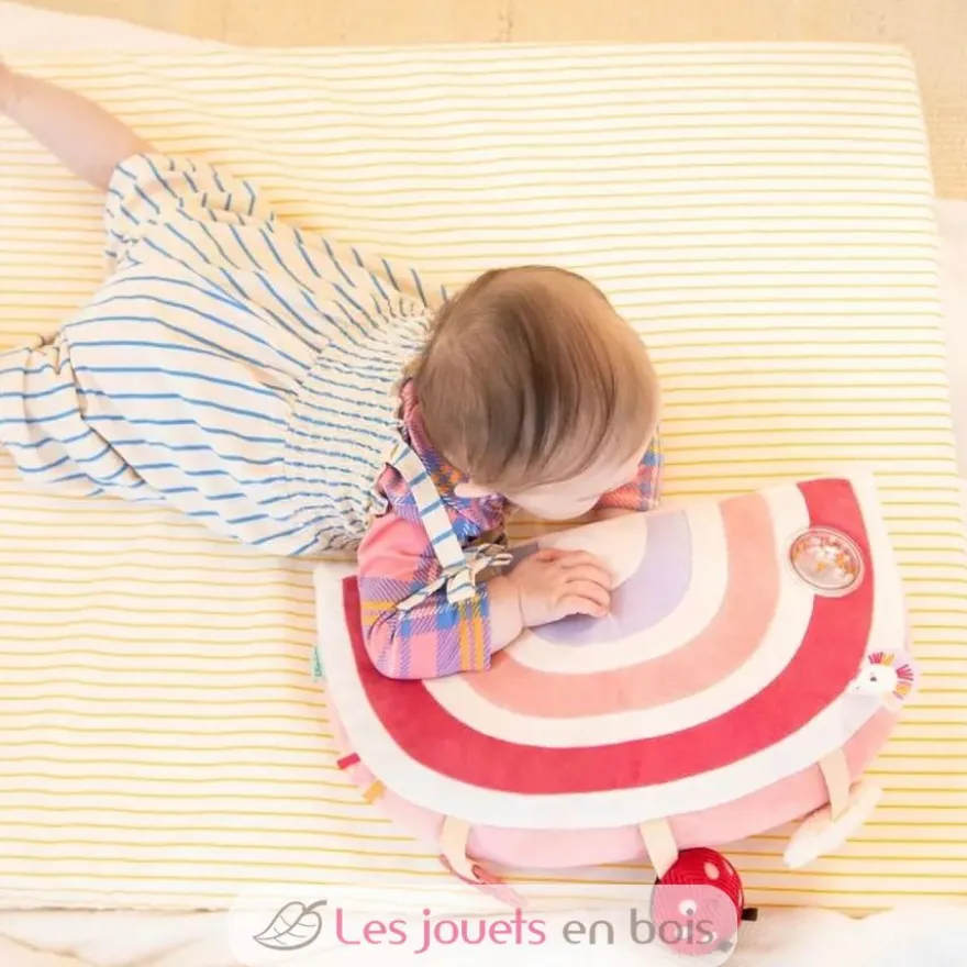 Coussin d'activités Lena la licorne rose - Jouet en tissu - Lilliputiens