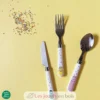 Couverts d’apprentissage Barbapapa blanc - Petit Jour