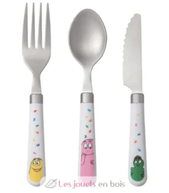 Couverts d’apprentissage Barbapapa blanc - Petit Jour