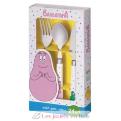 Couverts d’apprentissage Barbapapa blanc - Petit Jour