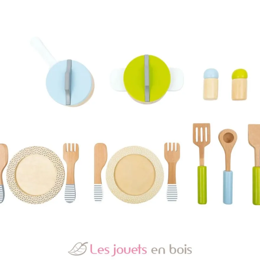 Couverts et casseroles en bois - Small Foot company