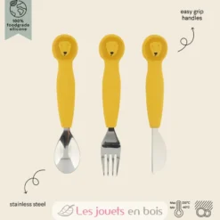 Couverts 3 pièces en silicone Mr Lion - Trixie
