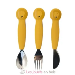 Couverts 3 pièces en silicone Mr Lion - Trixie
