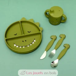 Couverts 3 pièces en silicone Mr Dino - Trixie