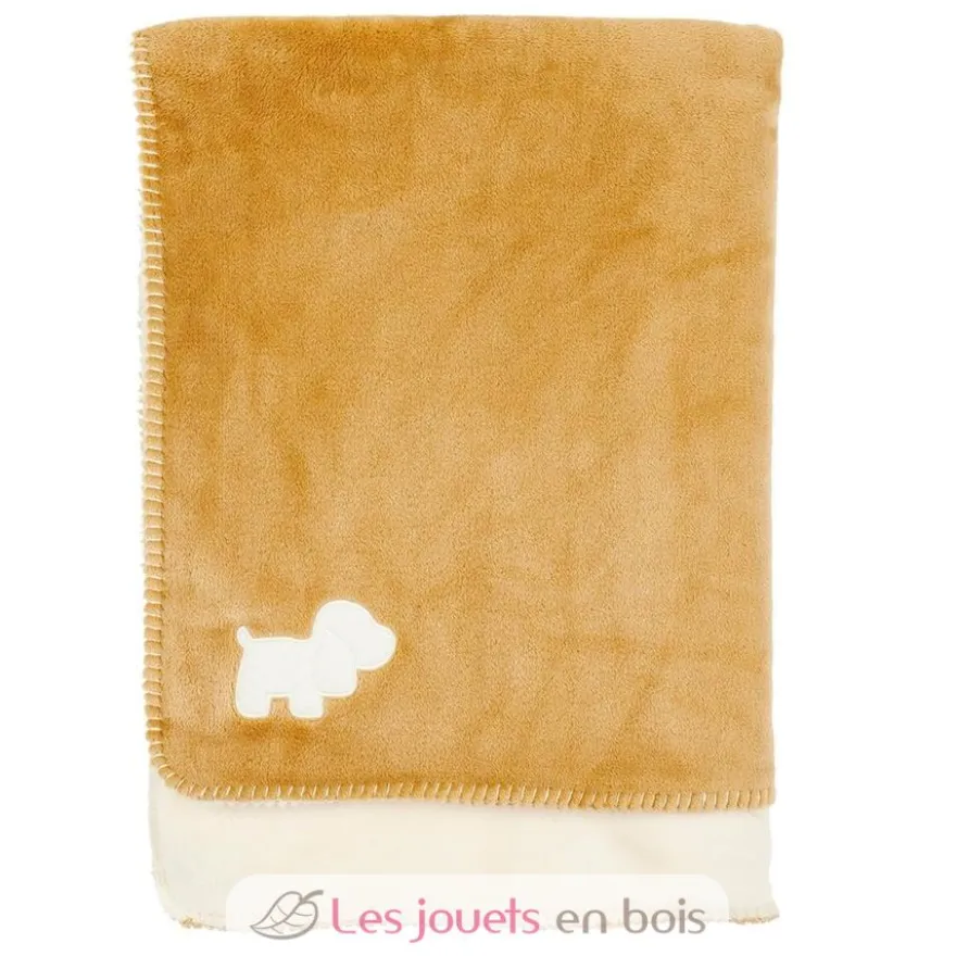 Couverture bébé Charlie caramel et vanille - Nattou