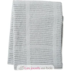 Couverture tricot de coton - Gris - Lulujo