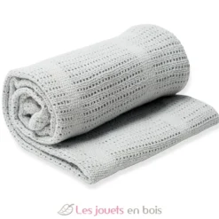 Couverture tricot de coton - Gris - Lulujo