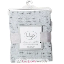 Couverture tricot de coton - Gris - Lulujo