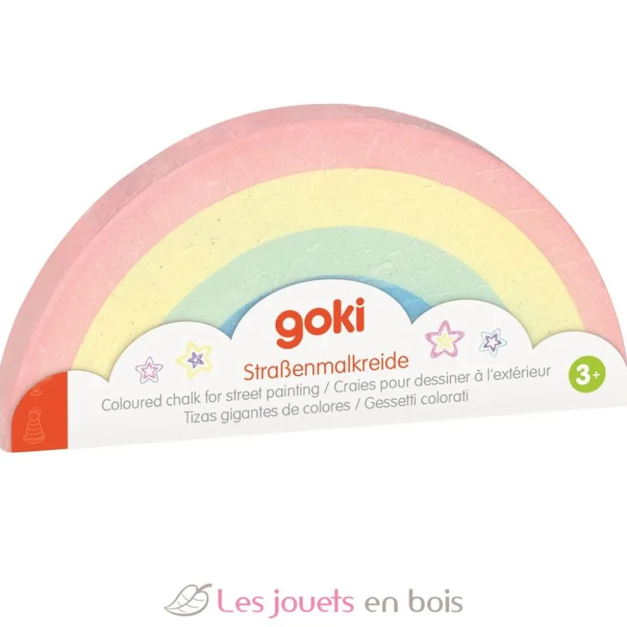 Craie arc-en-ciel pour dessiner à l'extérieur - Goki