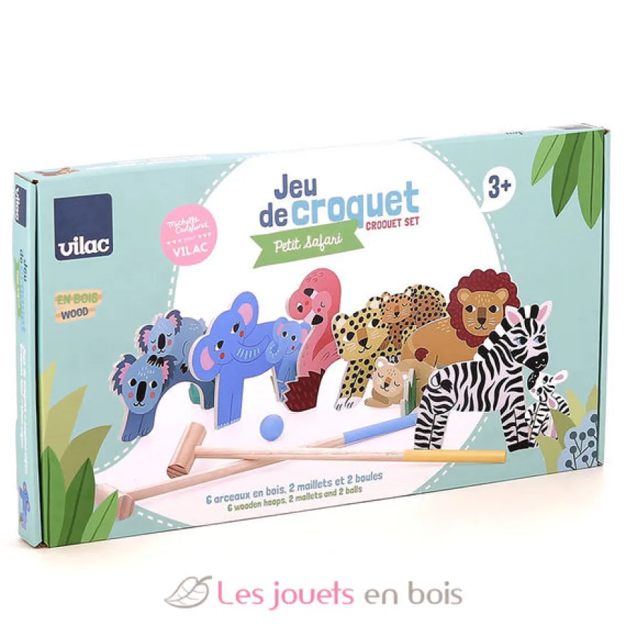 Croquet en bois animaux Petit Safari - Vilac