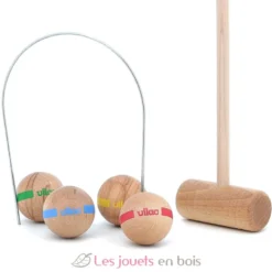 Croquet famille 2 adultes et 3 enfants - Vilac