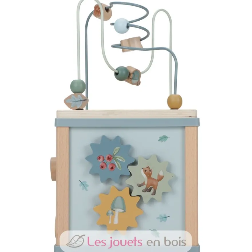 Cube d'activités en bois bleu Forest Friends - Little Dutch