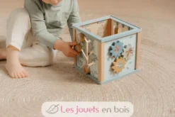 Cube d'activités en bois bleu Forest Friends - Little Dutch