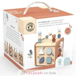 Cube d'activités en bois 5 en 1 - Speedy Monkey