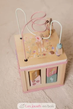 Cube d'activités en bois rose Fairy Garden - Little Dutch