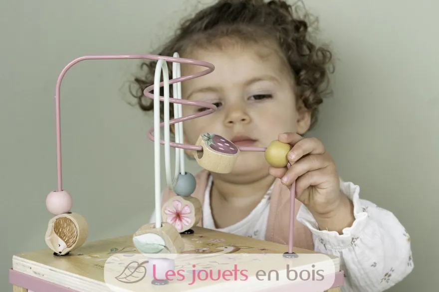 Cube d'activités en bois rose Fairy Garden - Little Dutch