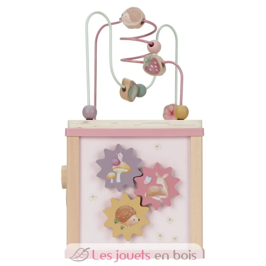 Cube d'activités en bois rose Fairy Garden - Little Dutch