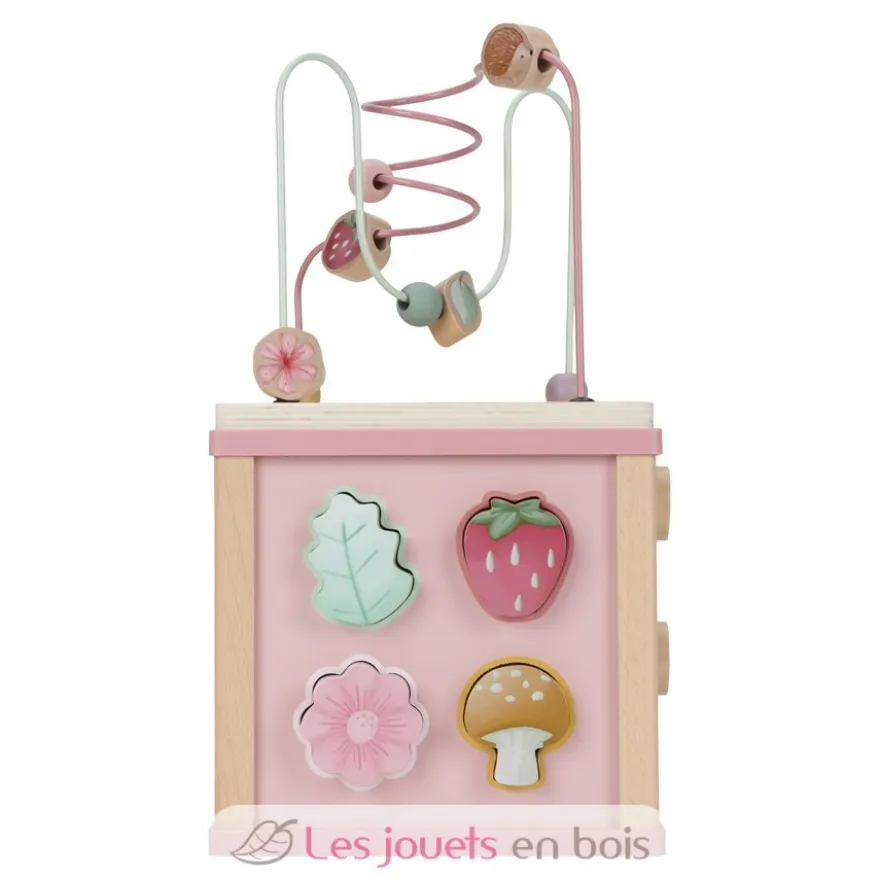 Cube d'activités en bois rose Fairy Garden - Little Dutch