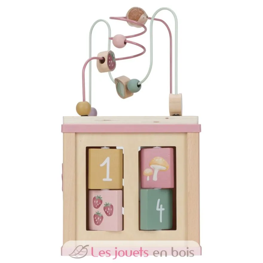 Cube d'activités en bois rose Fairy Garden - Little Dutch