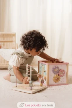 Cube d'activités en bois rose Fairy Garden - Little Dutch