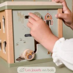 Cube d'activités en bois vert Little Farm - Little Dutch