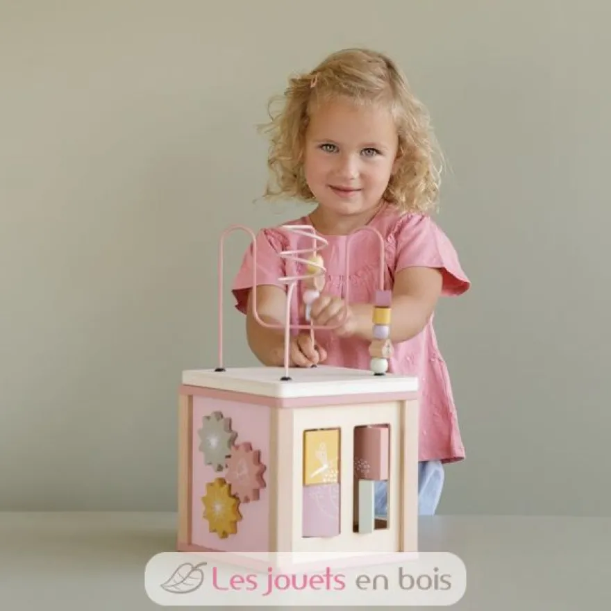 Cube d'activités en bois Wild Flowers - Little Dutch