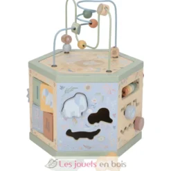 Cube d'activités hexagonal en bois Safari Friends - Little Dutch