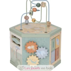 Cube d'activités hexagonal en bois Safari Friends - Little Dutch