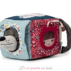 Cube d'activités Louis le loup en tissu - Lilliputiens