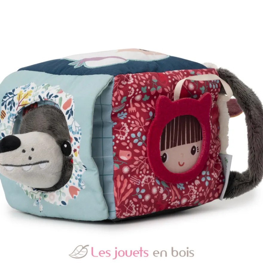 Cube d'activités Louis le loup en tissu - Lilliputiens